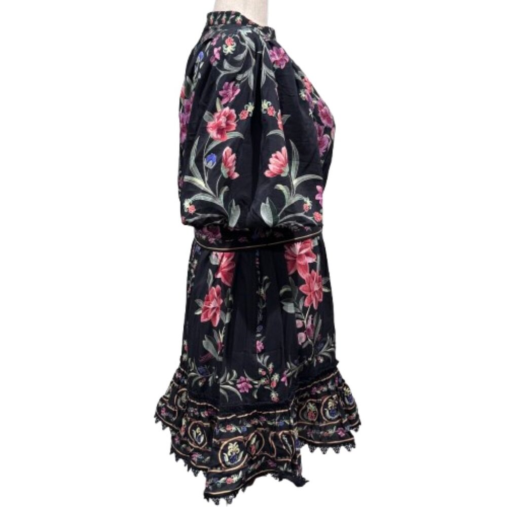 NWT FARM Rio Black Belle Garden Whimsigoth Fairy Girly Botanical Dress (SZ XL) - Picture 8 of 14